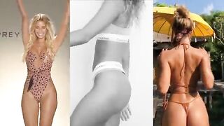 Горячая Sierra Skye демонстрирует свою задницу на подиуме и на берегу