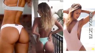 Горячая Sierra Skye демонстрирует свою задницу на подиуме и на берегу